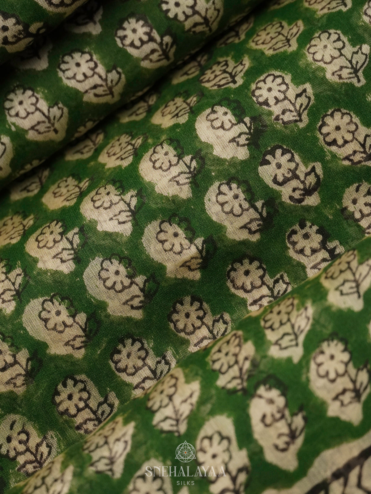 Olive Green Chanderi Saree