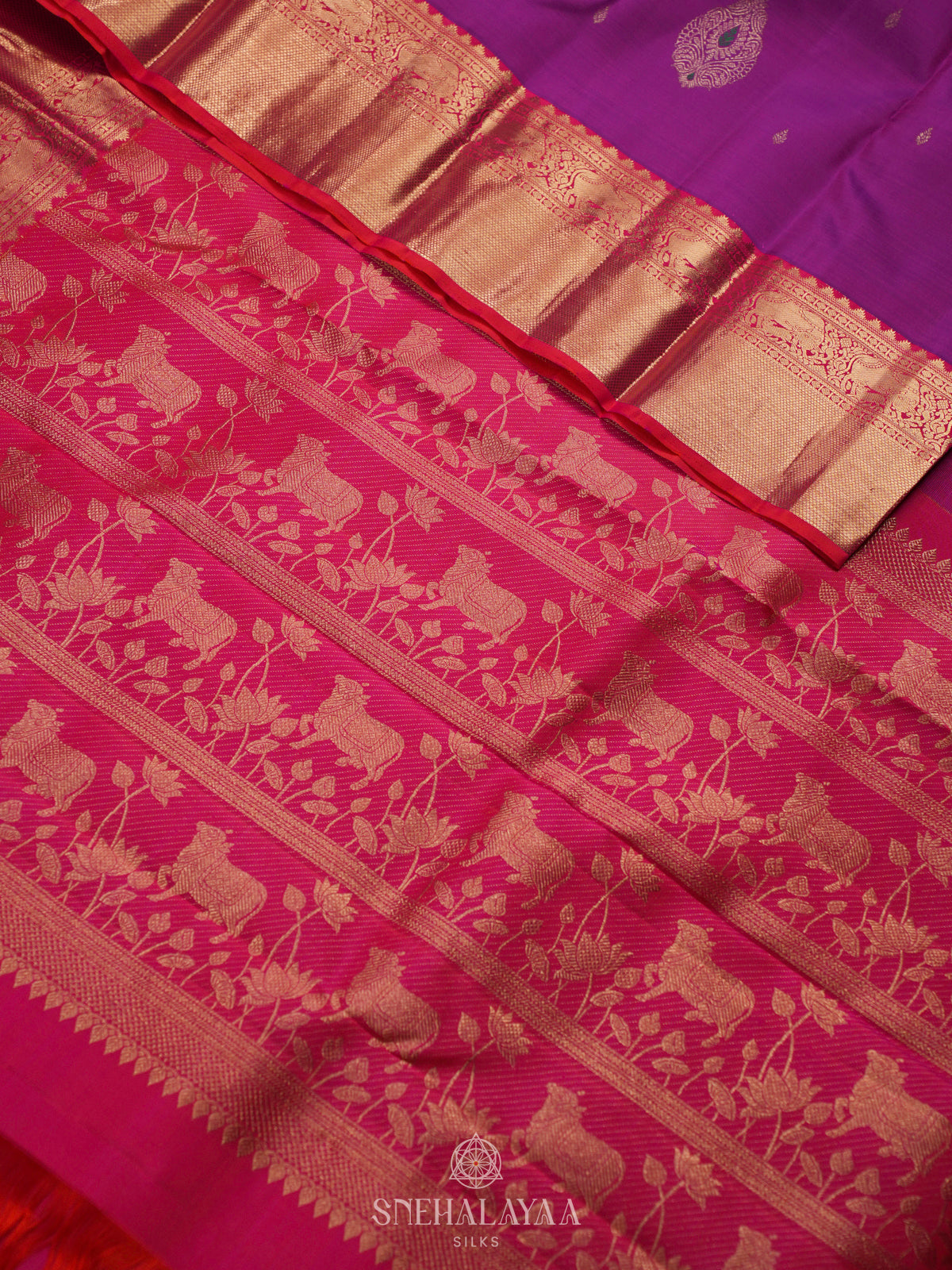 Purple Kanjivaram Silk Saree