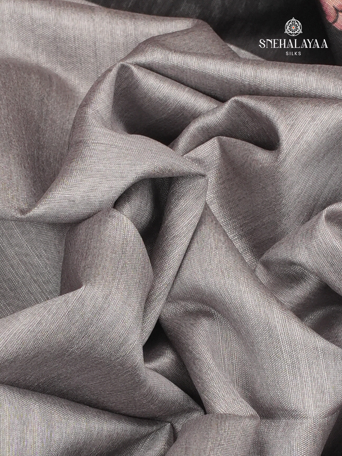 Grey Kalamkari Tussar Saree