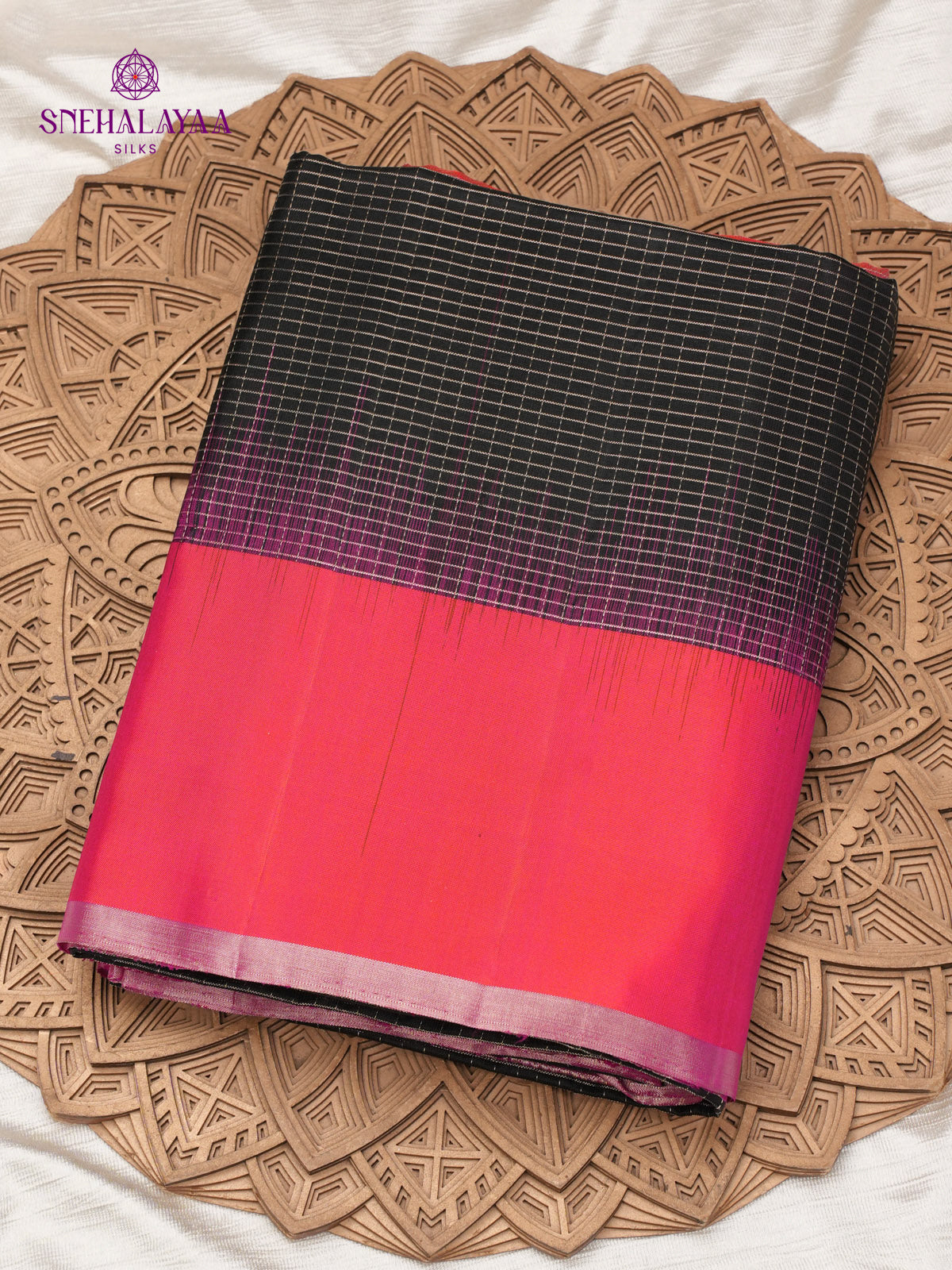 Black Kanjivaram Soft Silk Saree