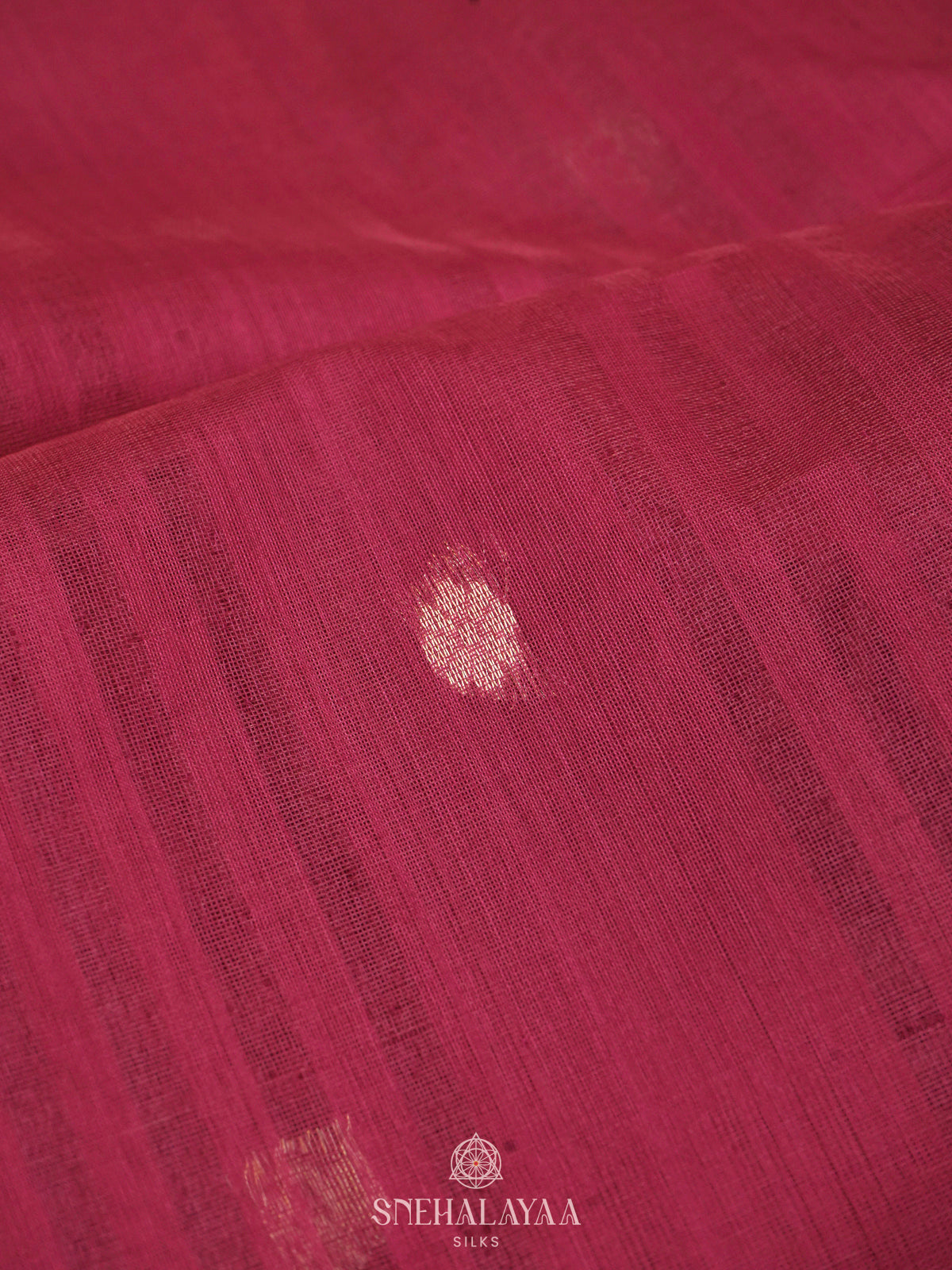 Magenta Kora Silk Cotton Saree