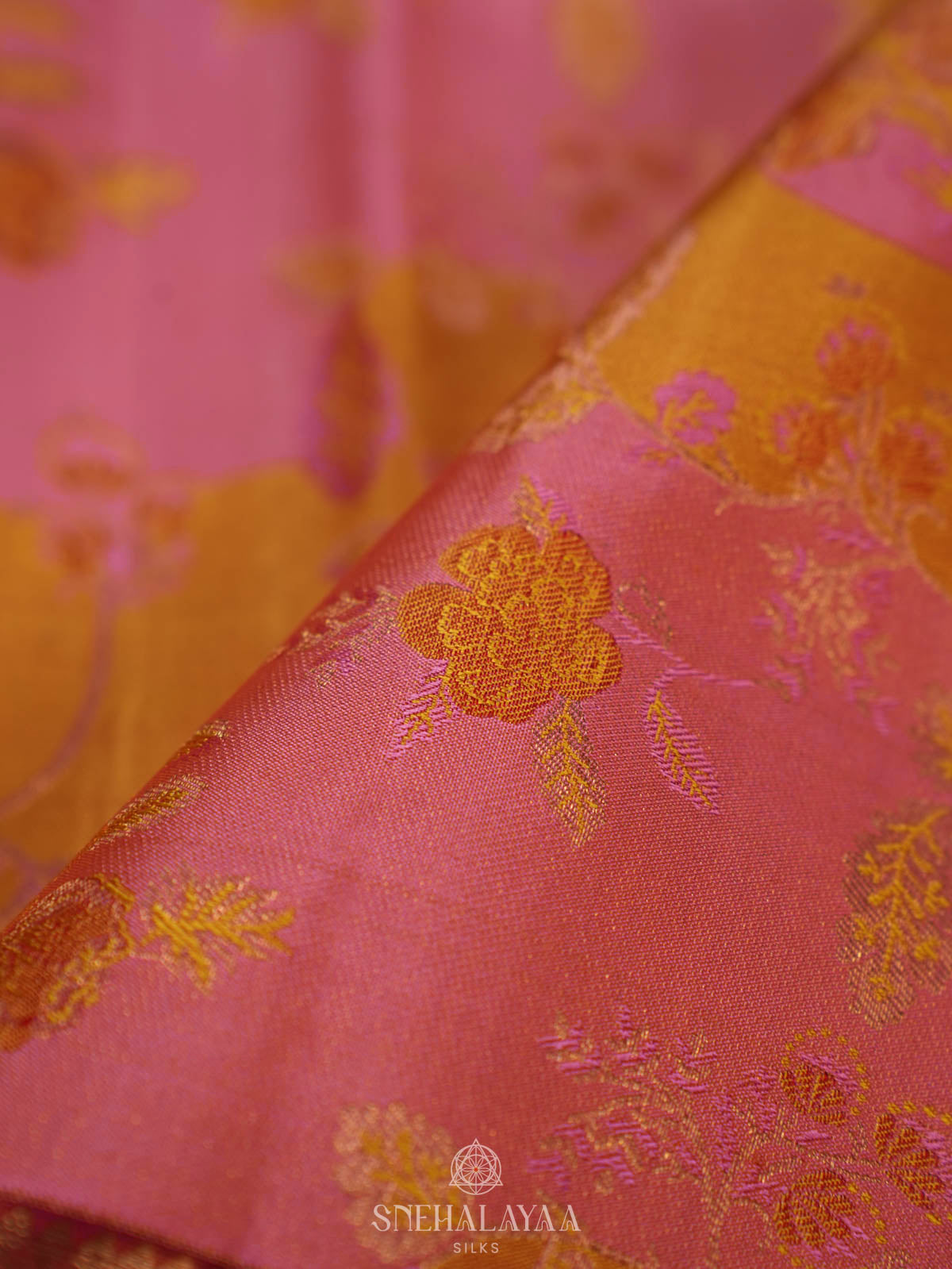 Pink Kanjivaram Silk Saree