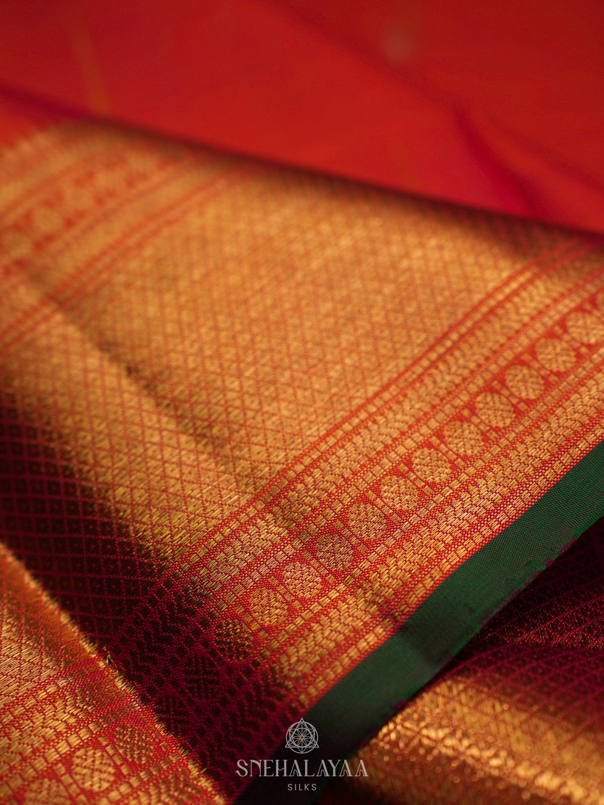 Orange Kanjivaram Silk Saree