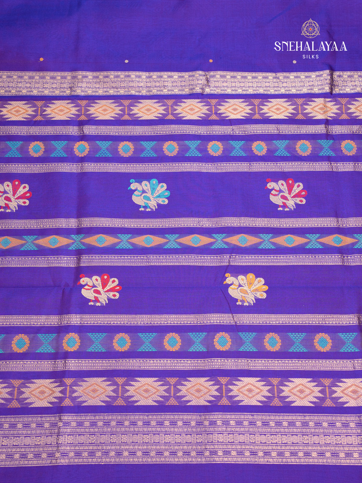 Navy Blue Kanchi Silk Cotton Saree