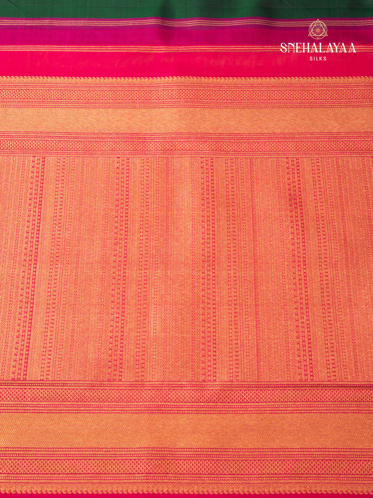 Bottle Green Kanjivaram Silk Saree