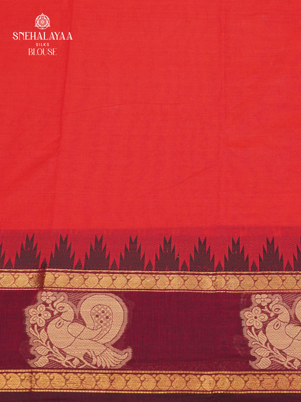 Burnt Orange Chettinad Cotton Saree