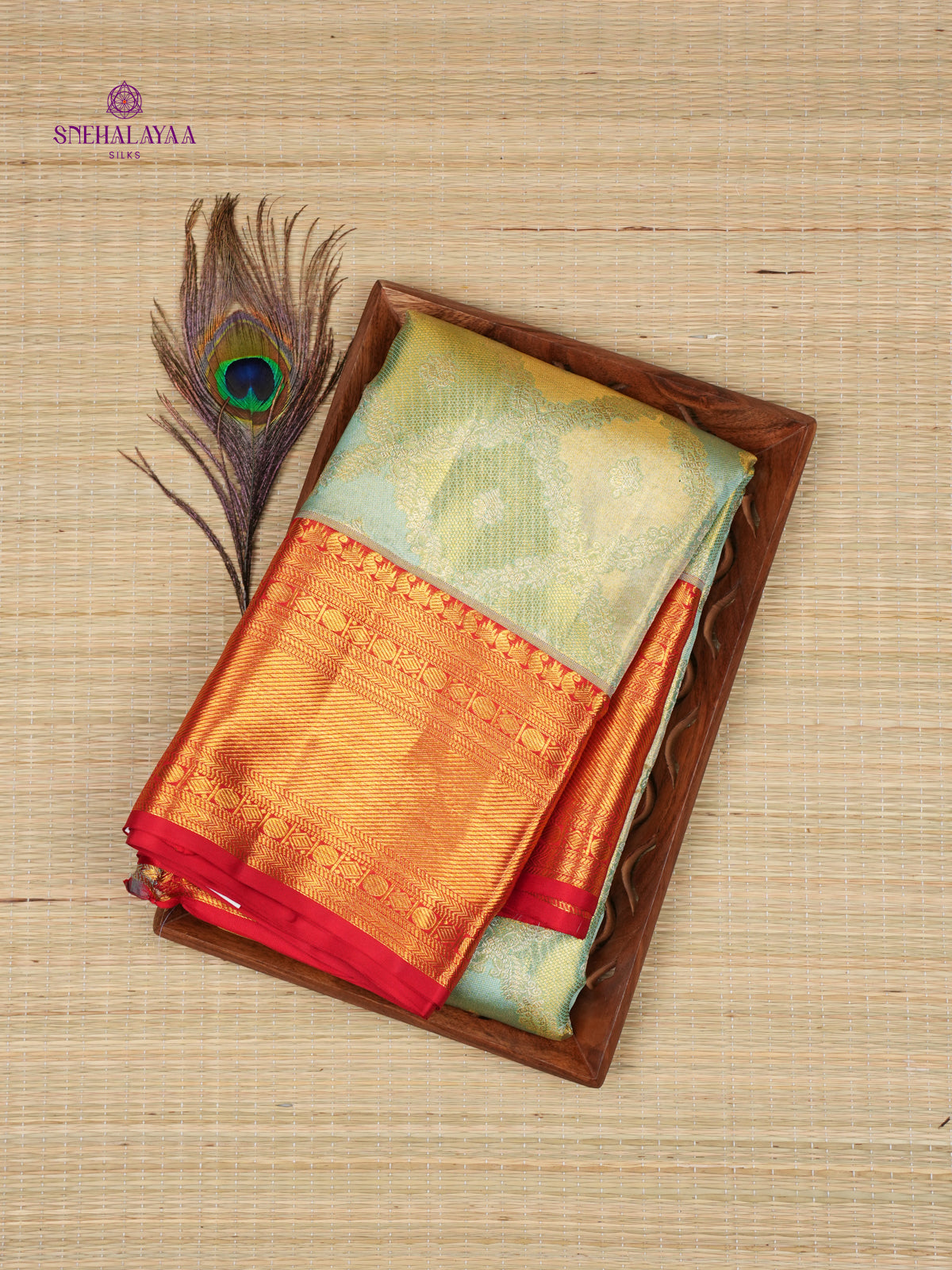 Sea Green Kanjivaram Silk Saree