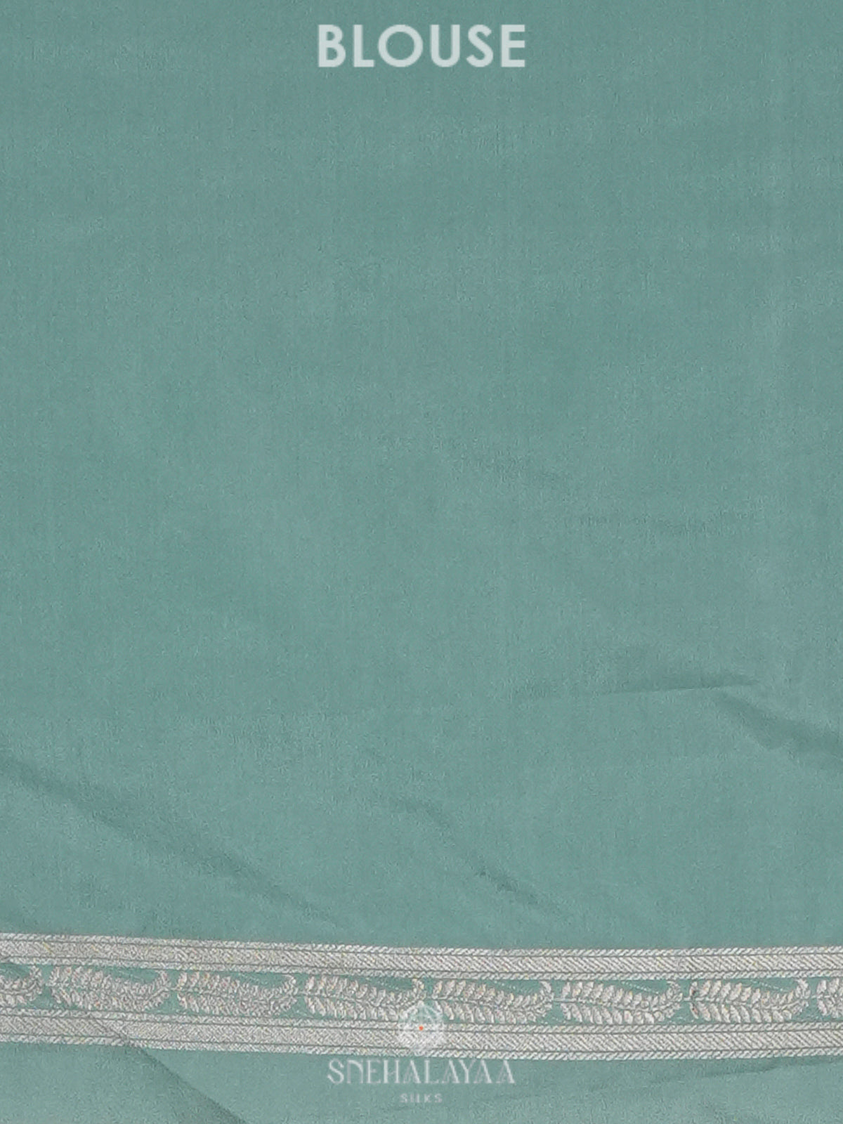 Ice Blue Satin Banaras Saree