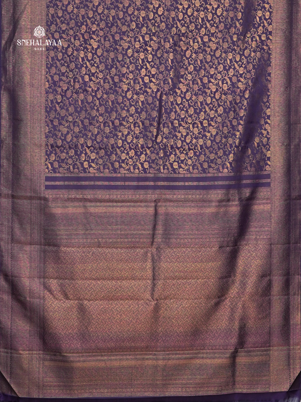 Navy Blue Kanjivaram Silk Saree