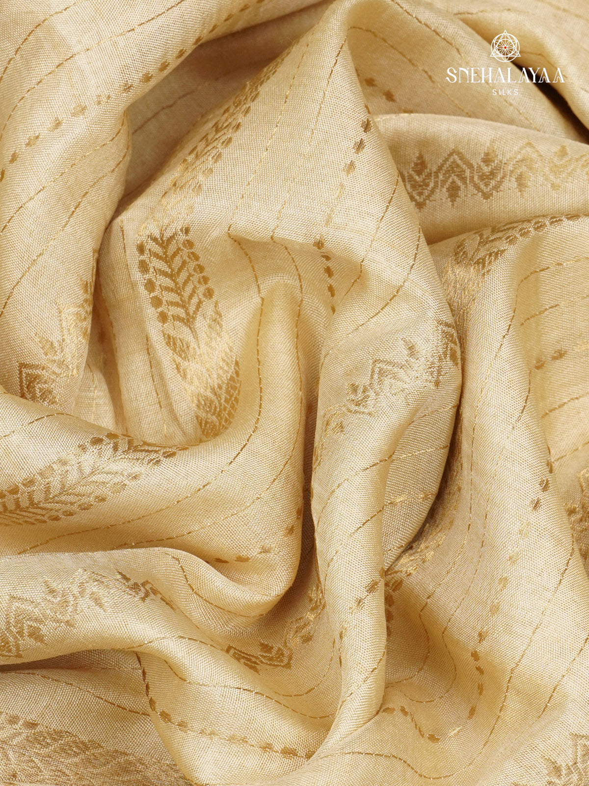 Cream Dola Silk Saree