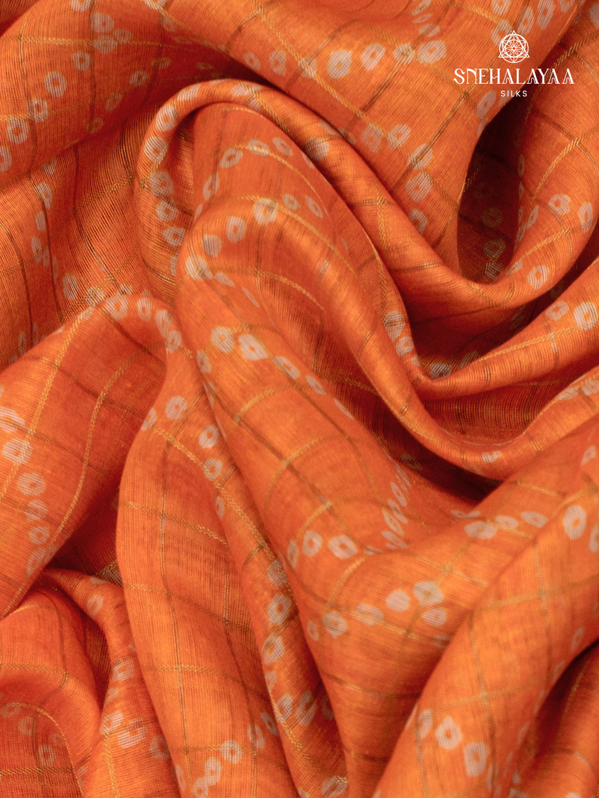 Peach Madhubani Saree