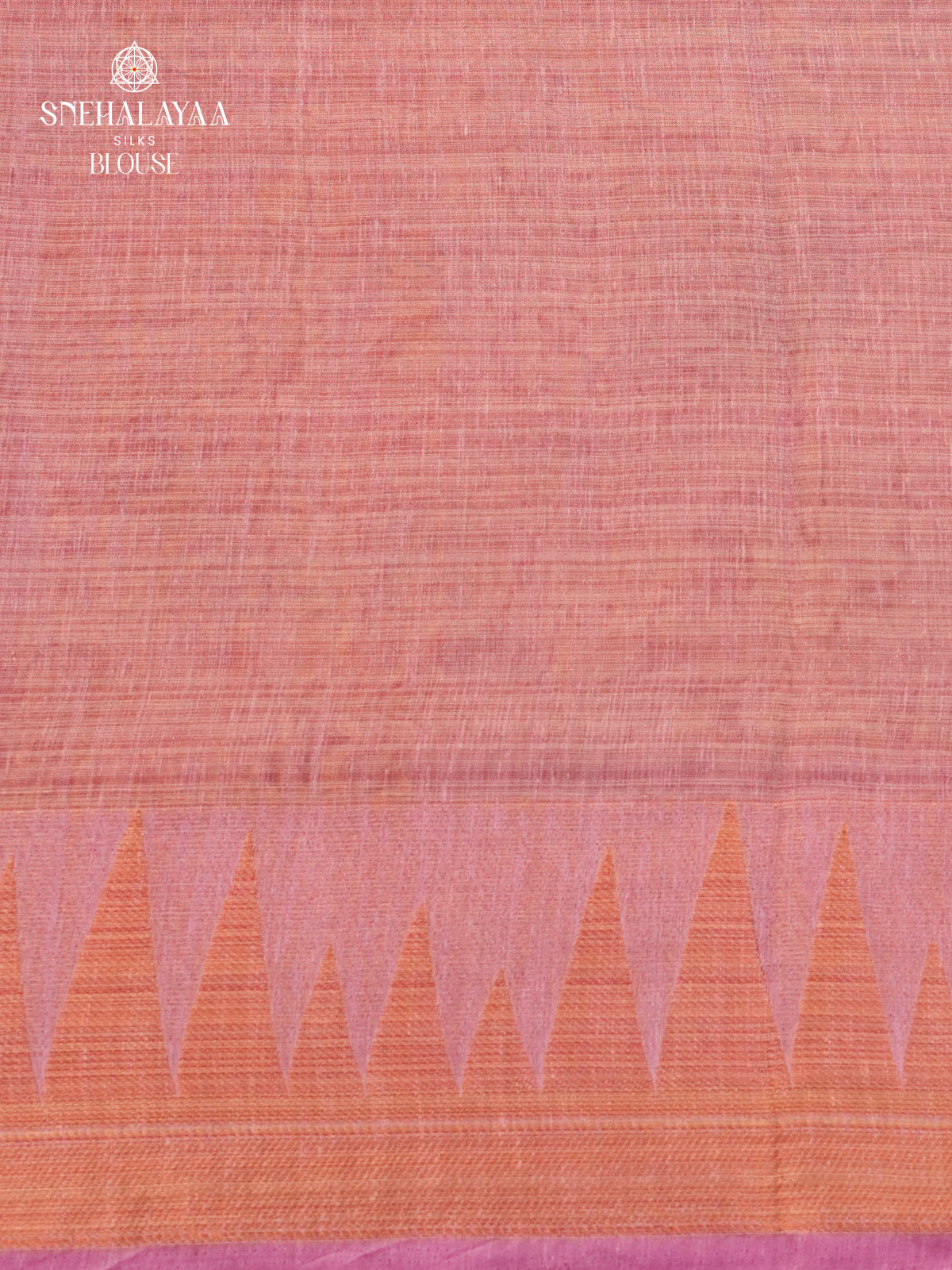 Pale Orange Linen Tissue Saree