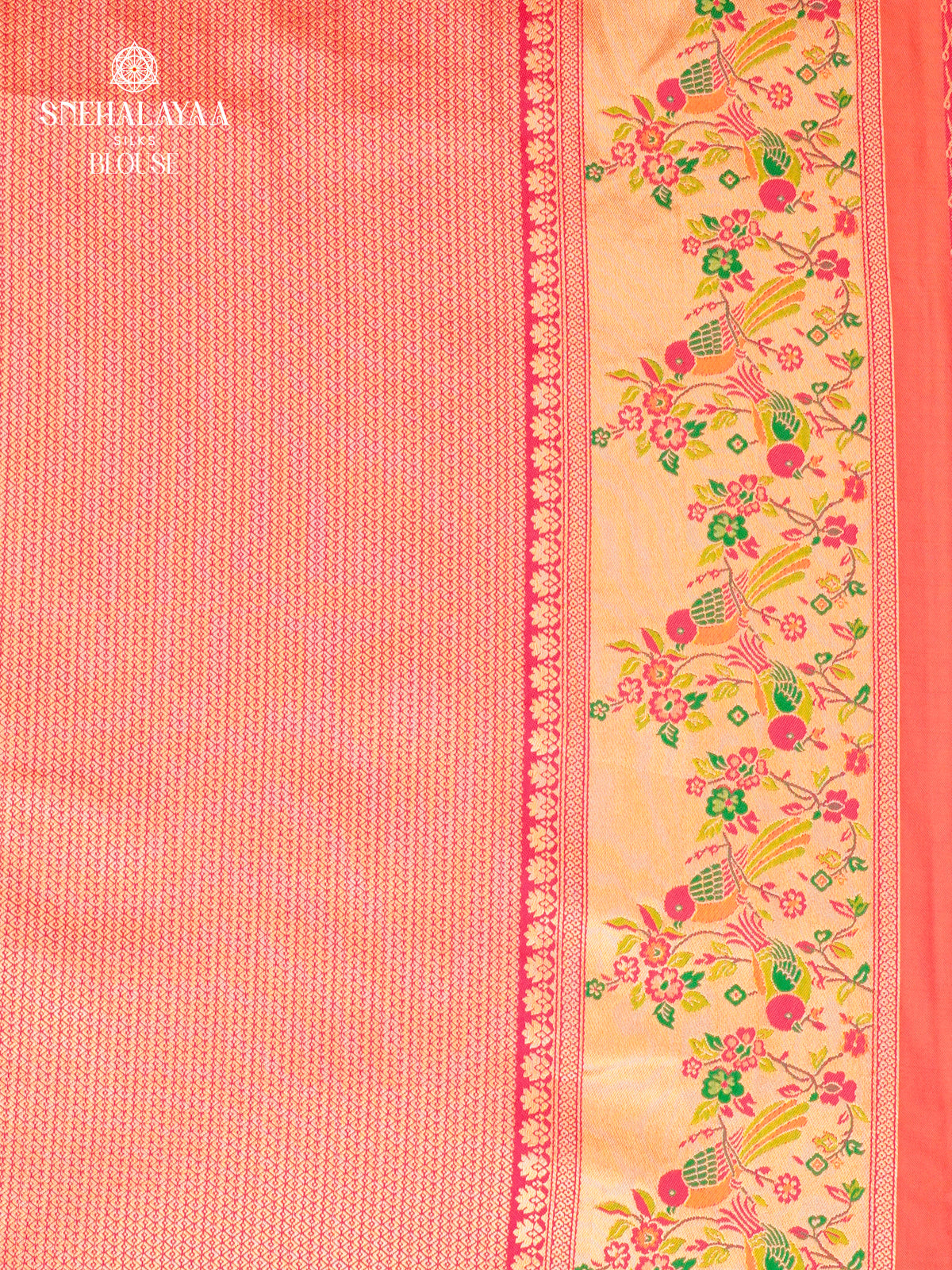 Orange Banaras Tissue Paithani Saree