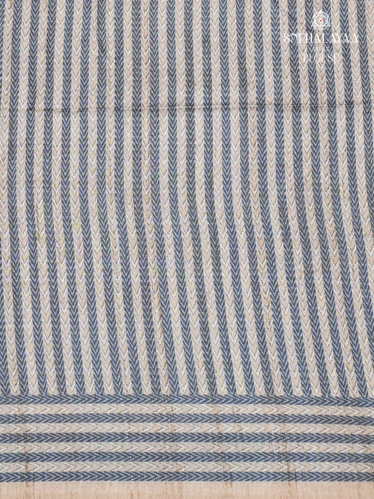 Teal Blue Tussar Embroidery Saree