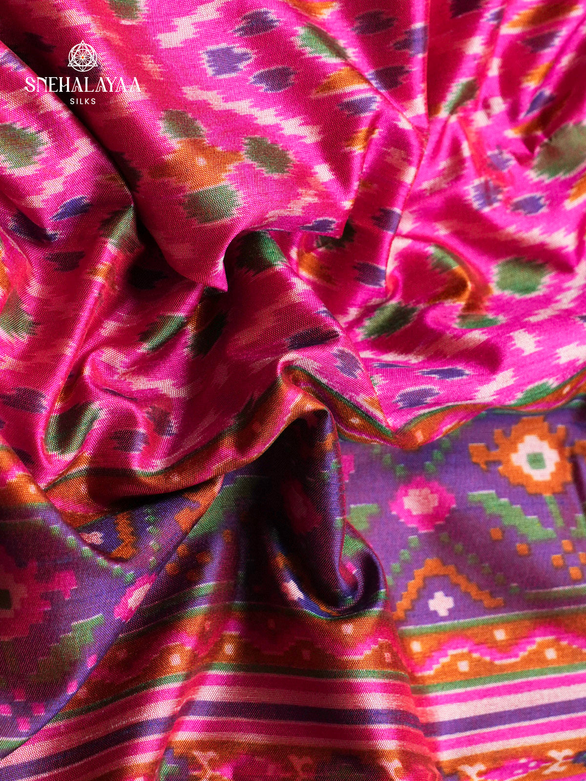 Pink Ikat Saree
