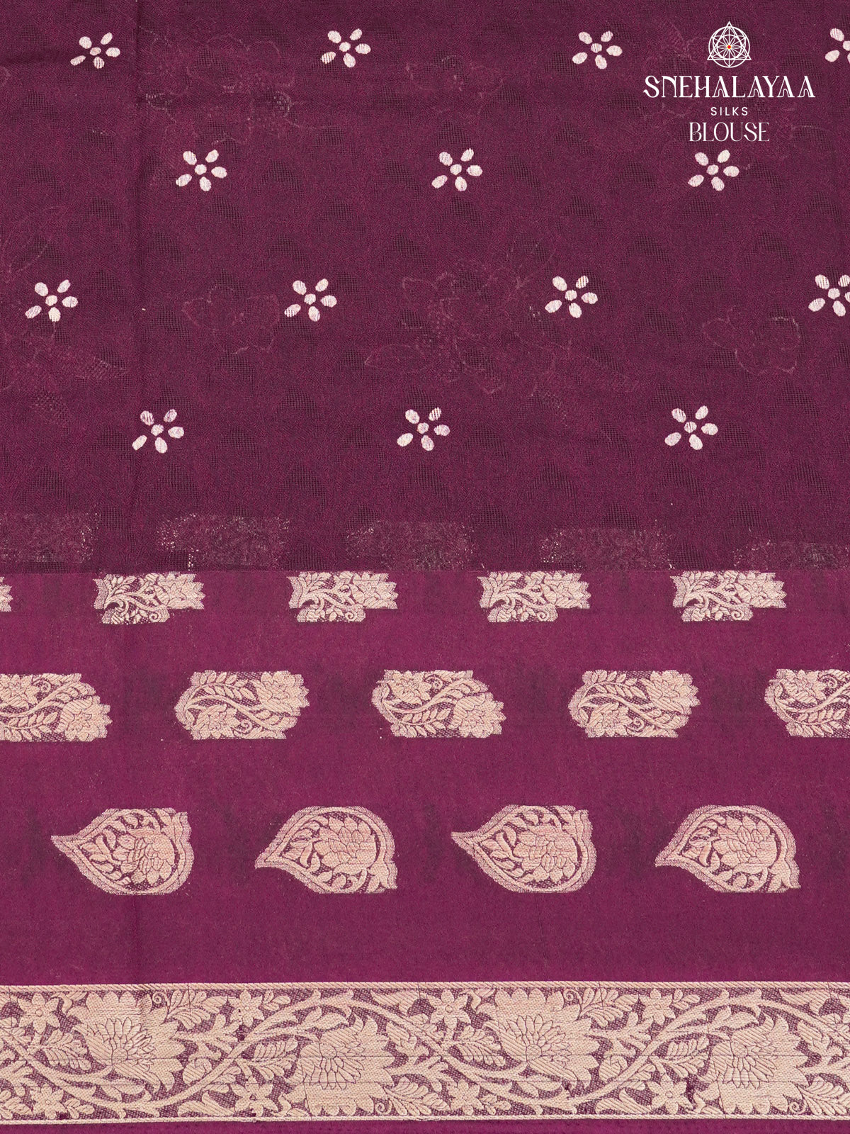 Burgundy Printed Matka Saree
