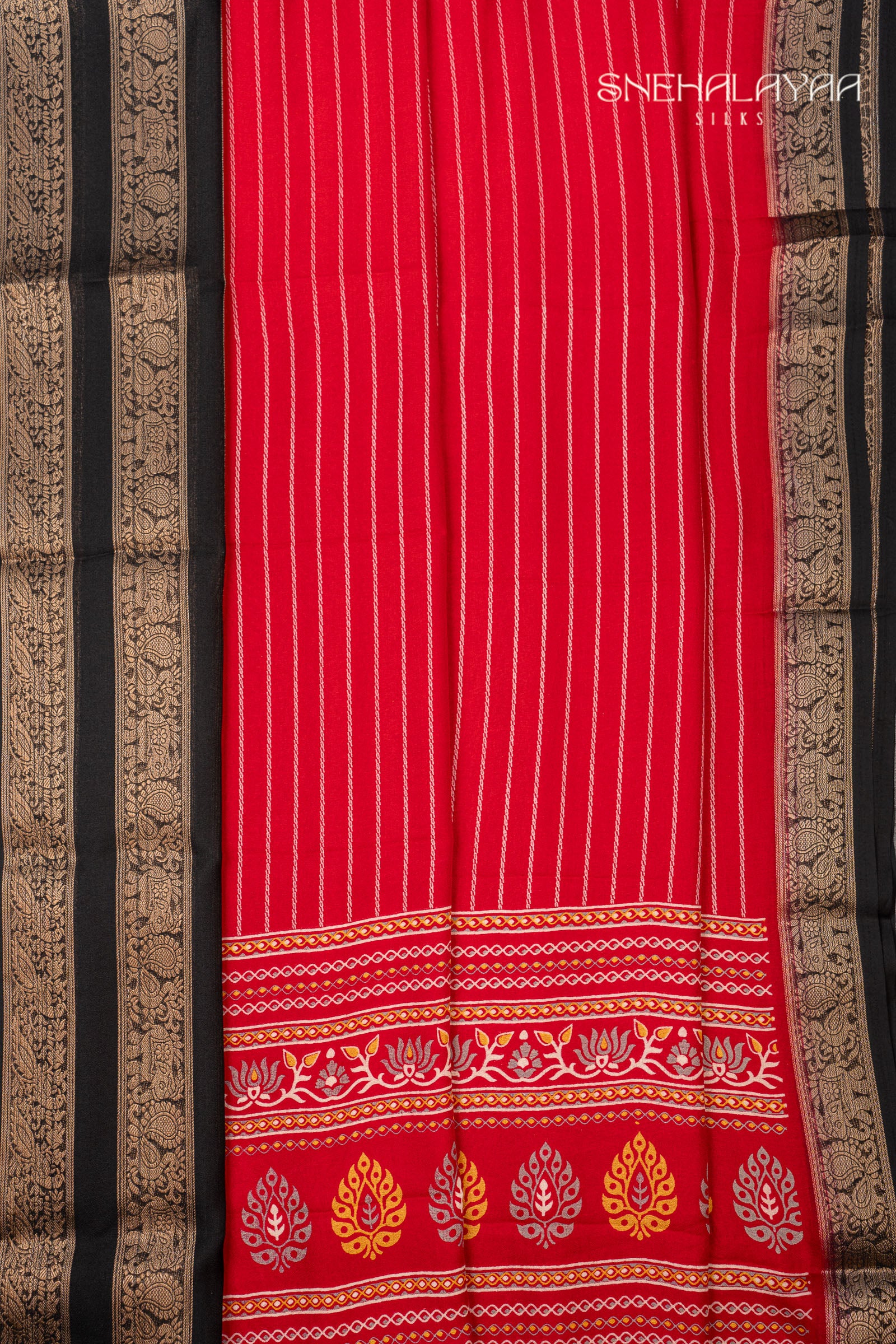 Rose Red Dola Silk Saree