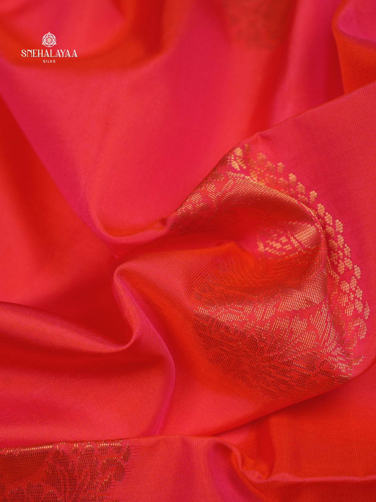 Pink Borderless Kanjivaram Soft Silk Saree