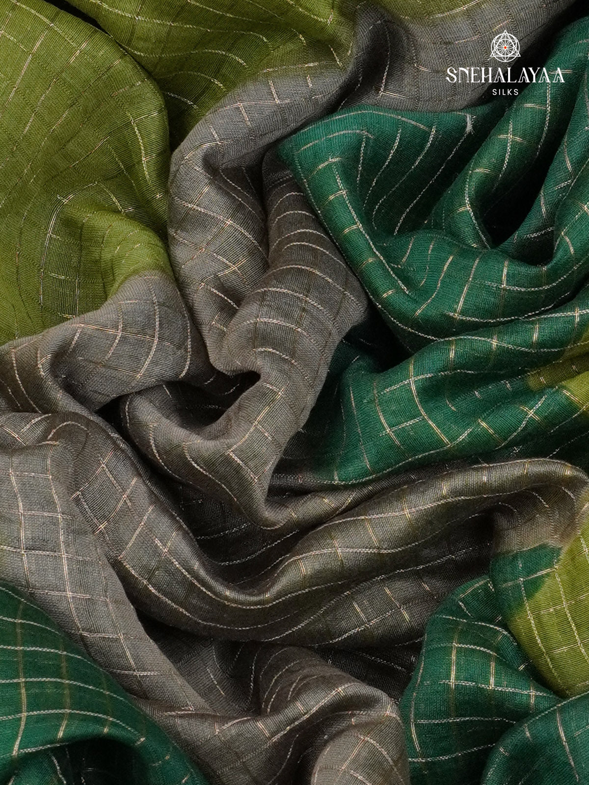 Olive Green Chanderi Saree