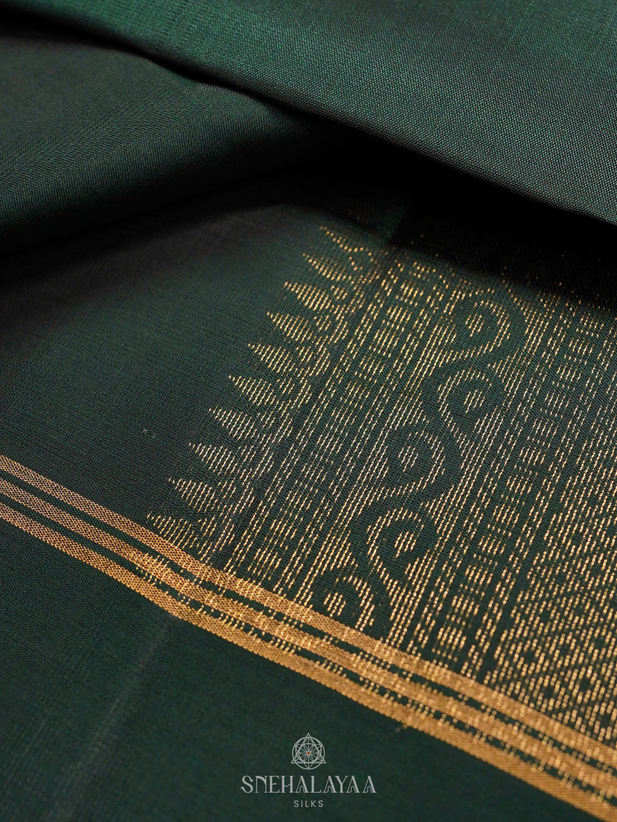 Forest Green Soft Silk Saree
