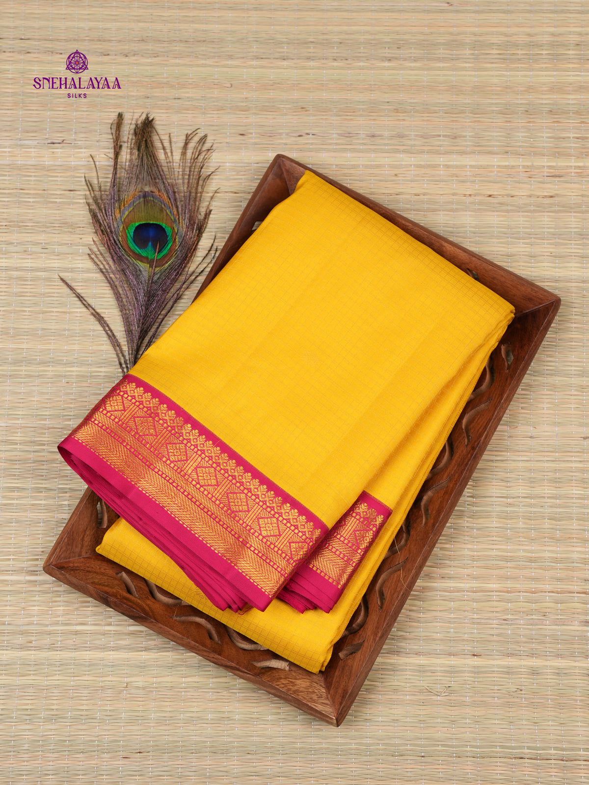 Yellow Kanjivaram Silk Saree