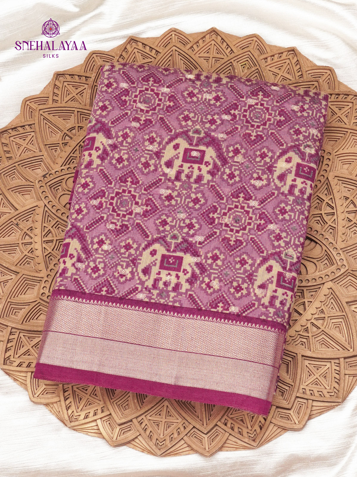 Purple Chanderi Saree