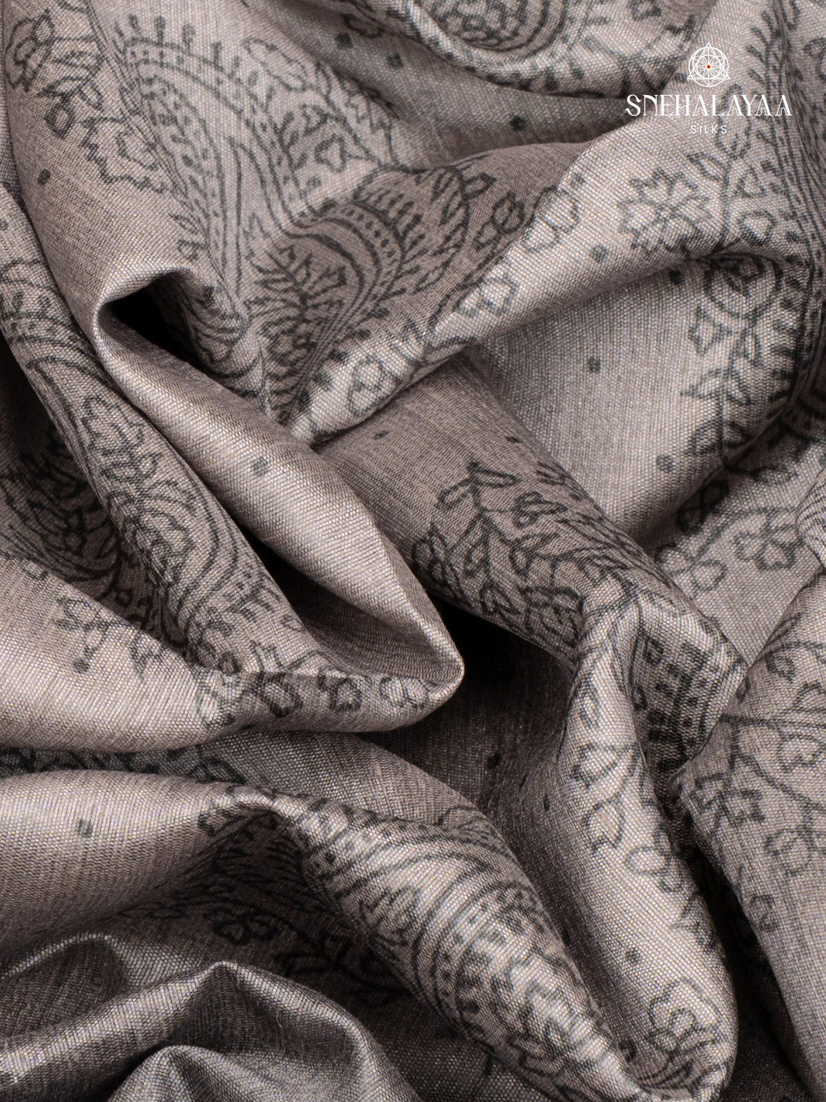 Grey Tussar Saree