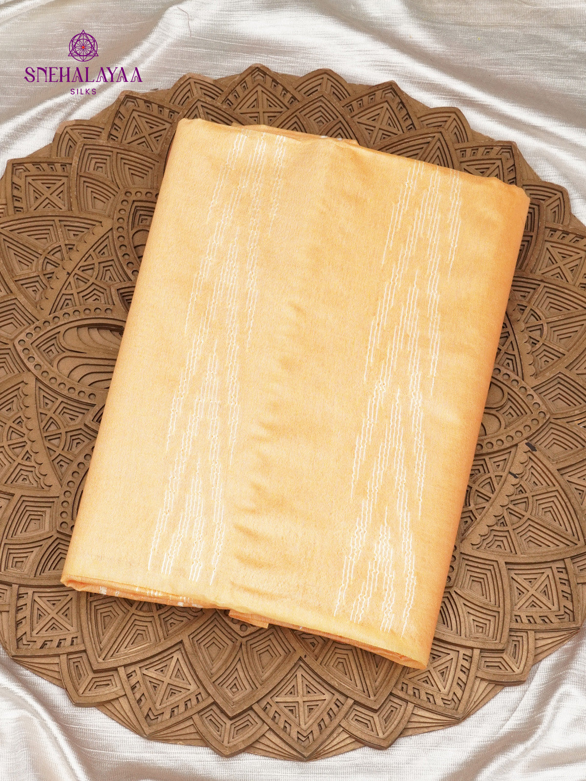 Saffron Bamboo Silk Saree