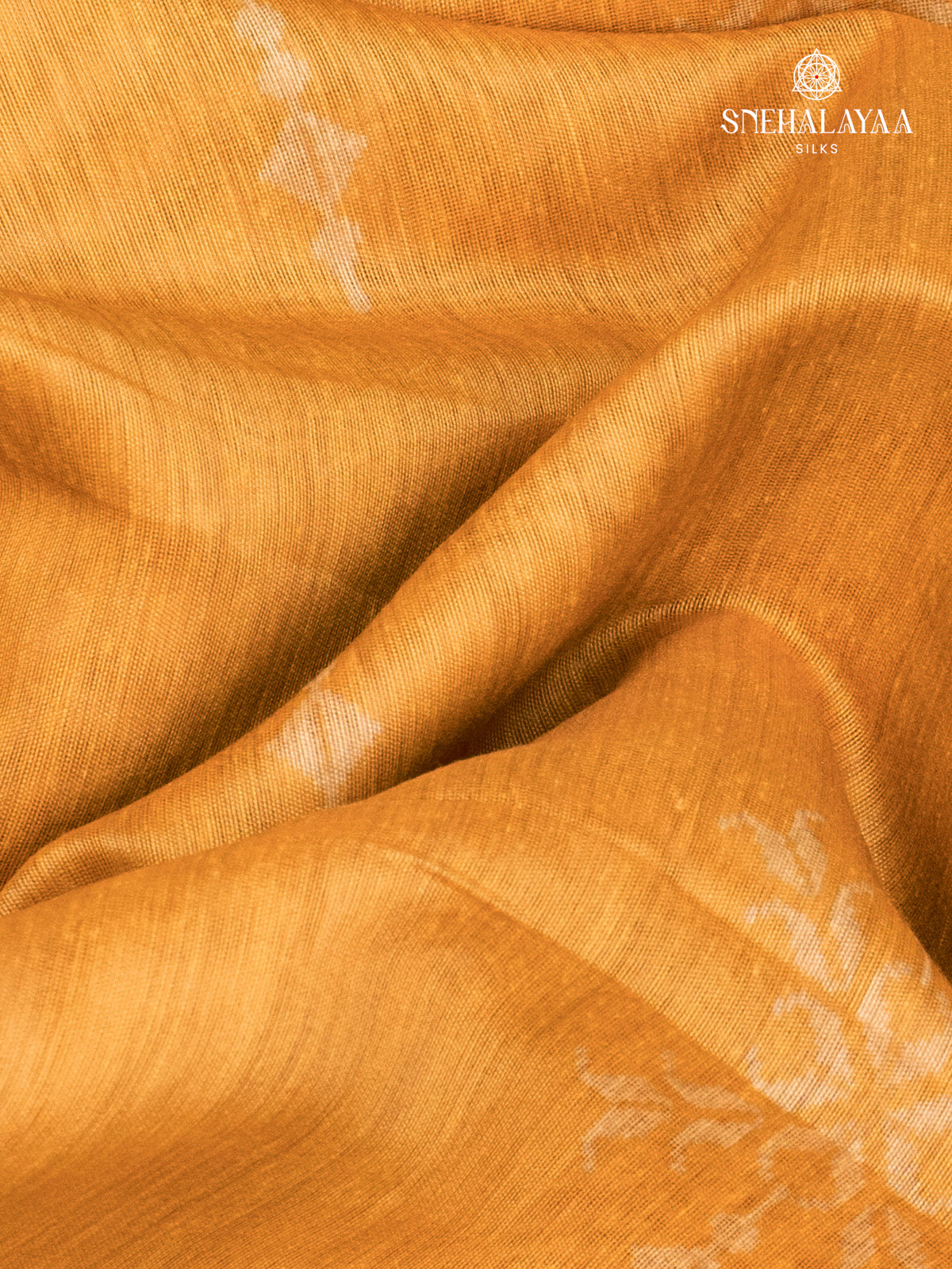 Mustard Yellow Linen Saree