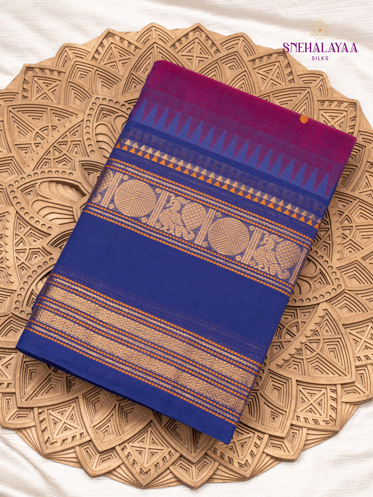 Purple Chettinad Cotton Saree
