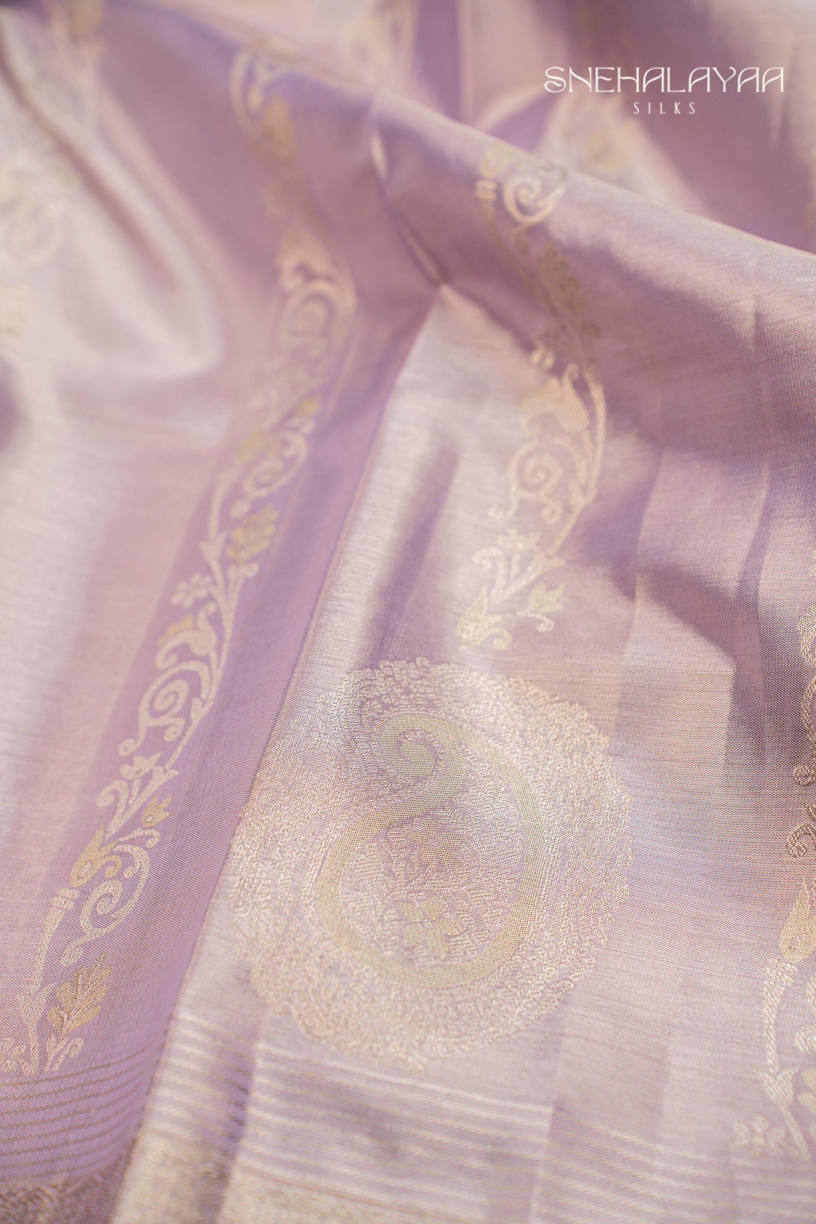 Lavender Kancheevaram Silk Saree