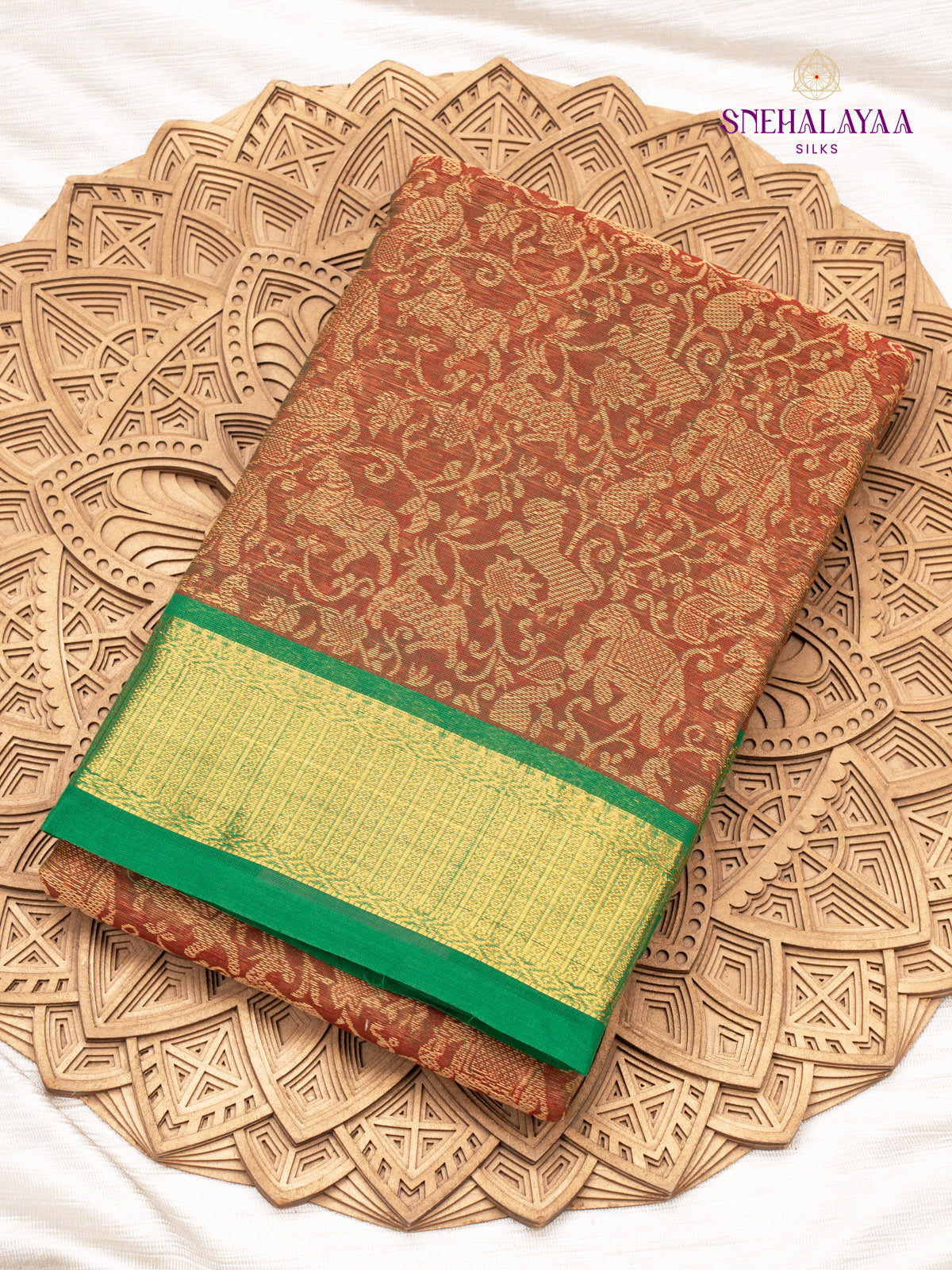 Brown Chettinad Cotton Saree