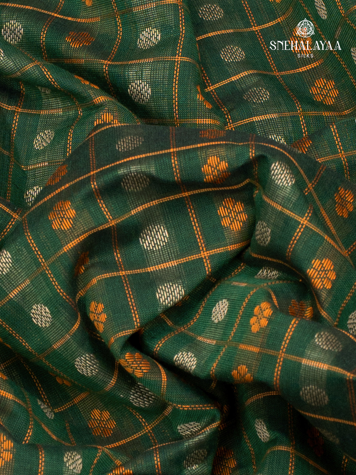 Bottle Green Pure Kanchi Cotton Saree