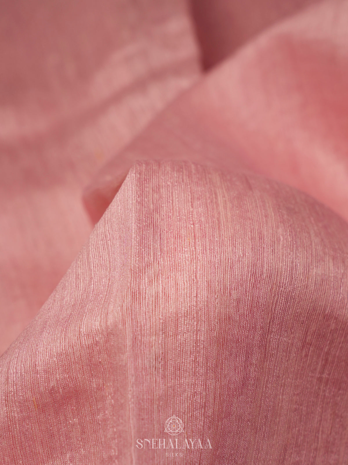 Pale Pink Matka Jute Saree