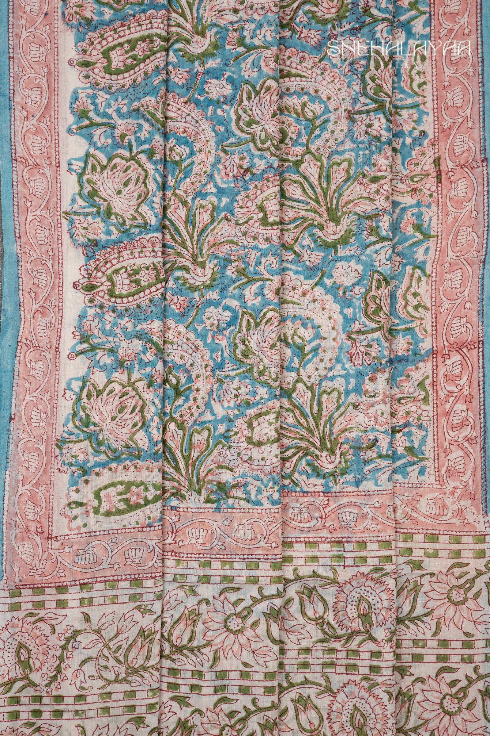 Off White Jaipur Cotton Saree