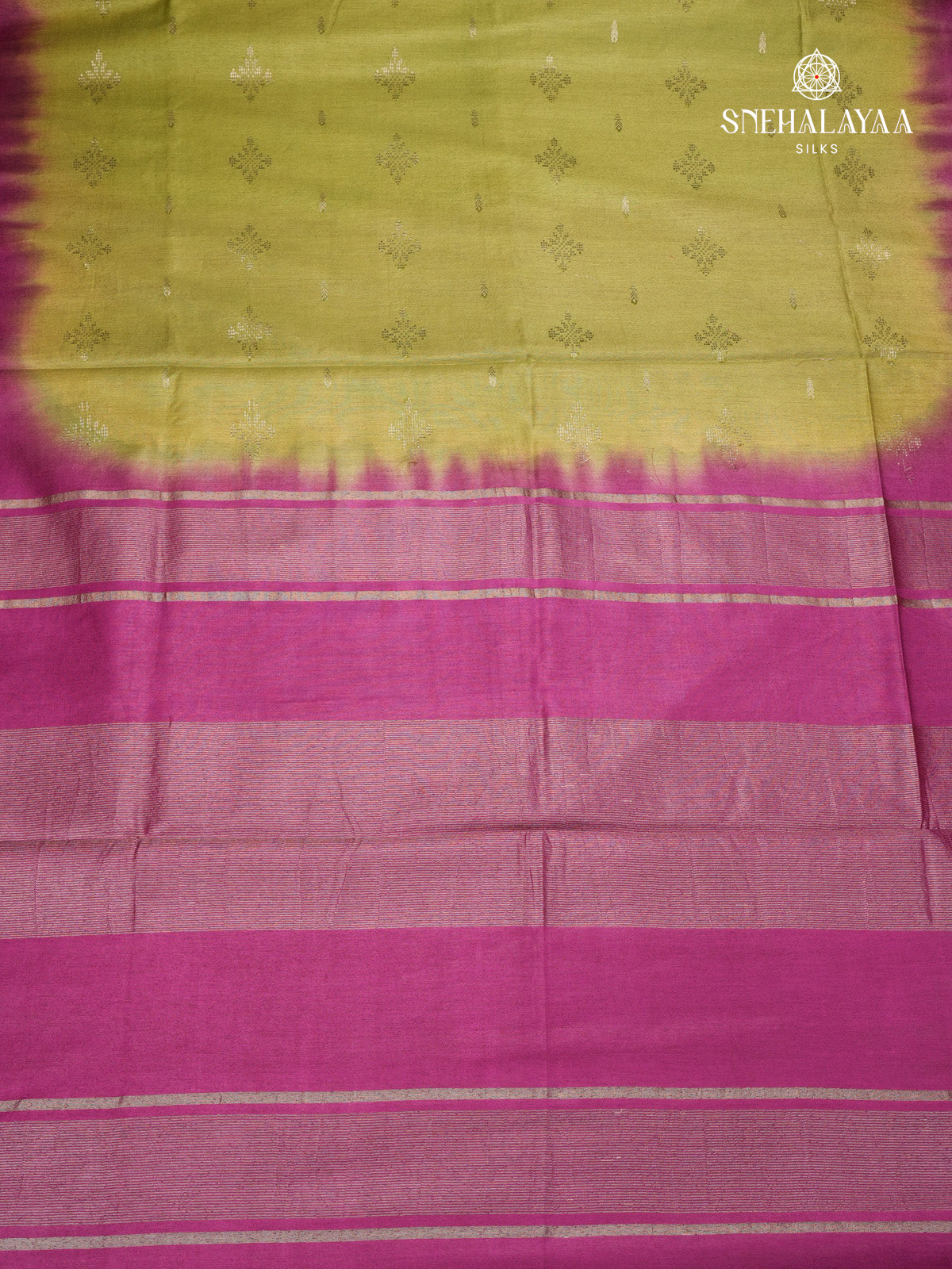 Olive Green Bamboo Silk Saree