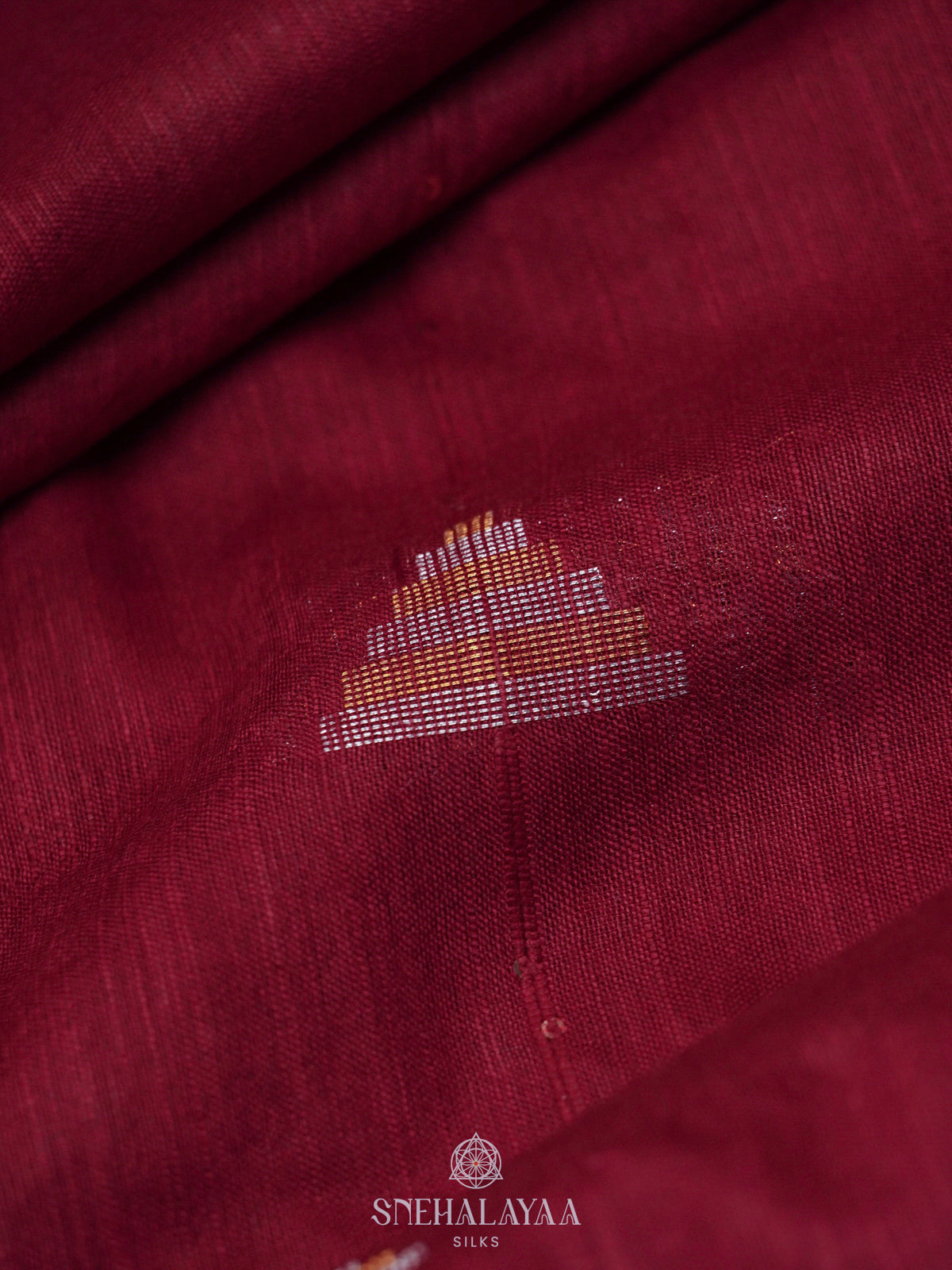 Burgundy Bamboo Silk Saree