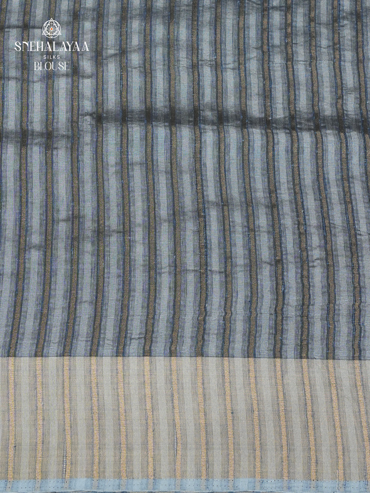 Grey Tussar Embroidery Saree