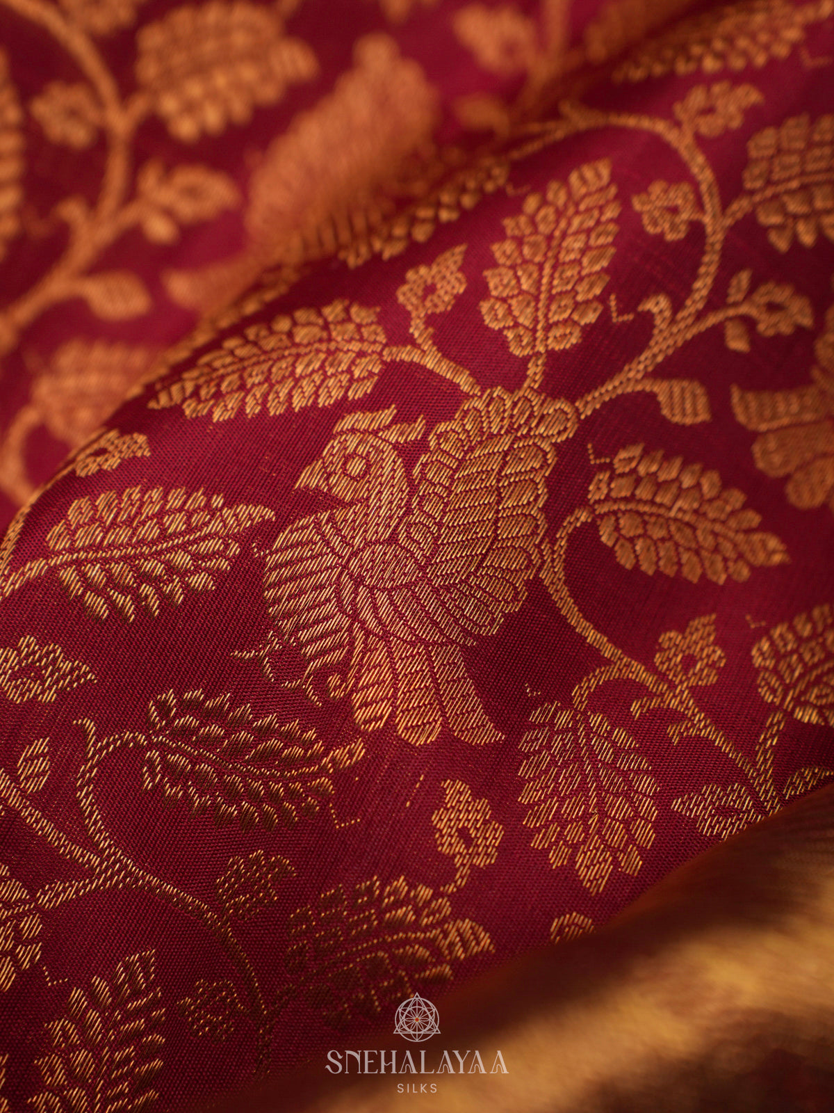 Maroon Kanjivaram Silk Saree