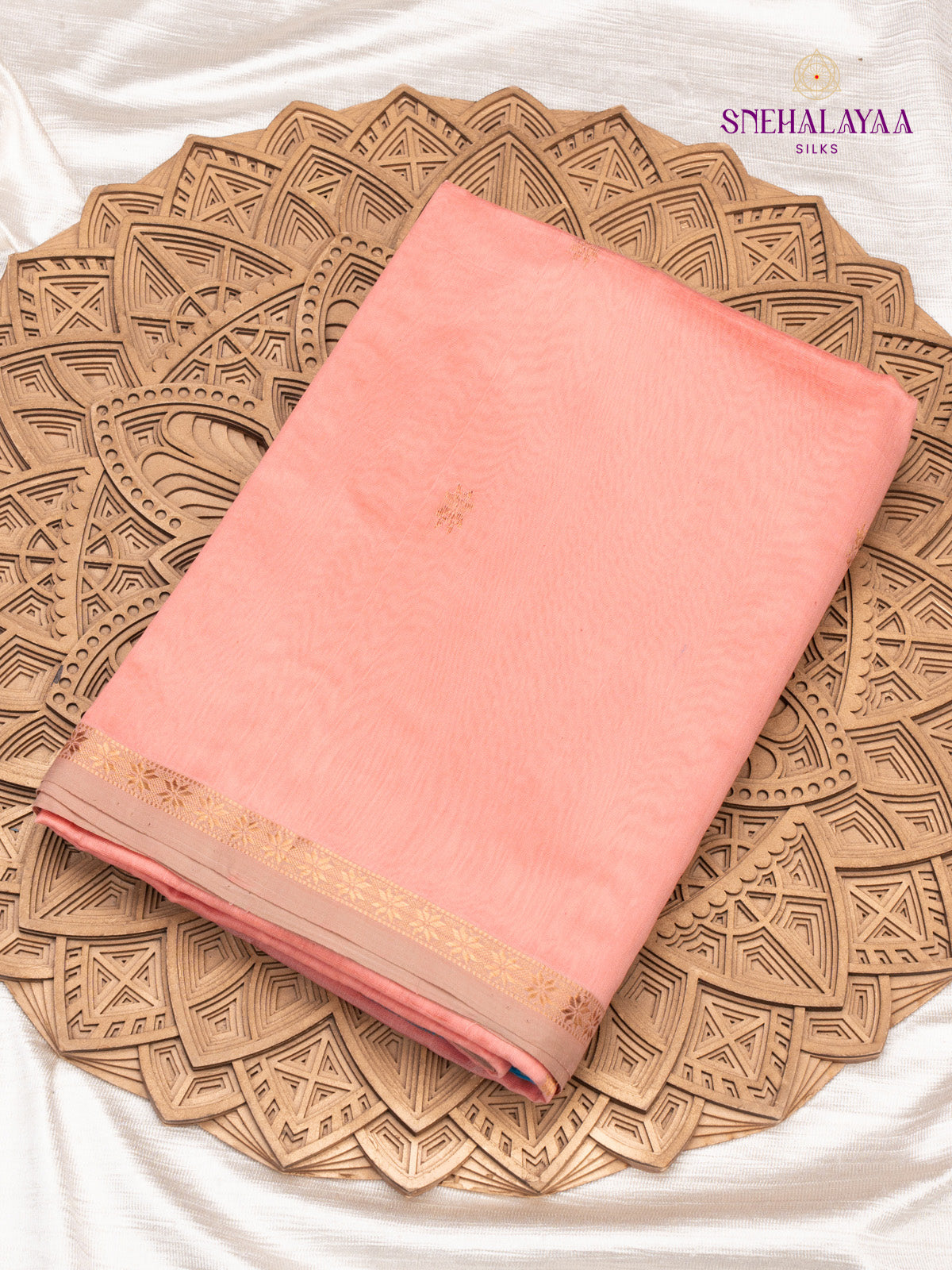 Pink Maheshwari Silk Cotton Saree