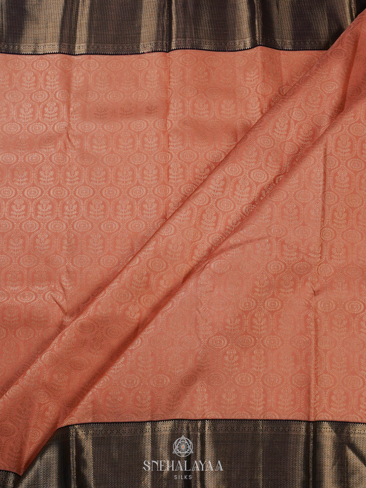Peach Kanjivaram Silk Saree