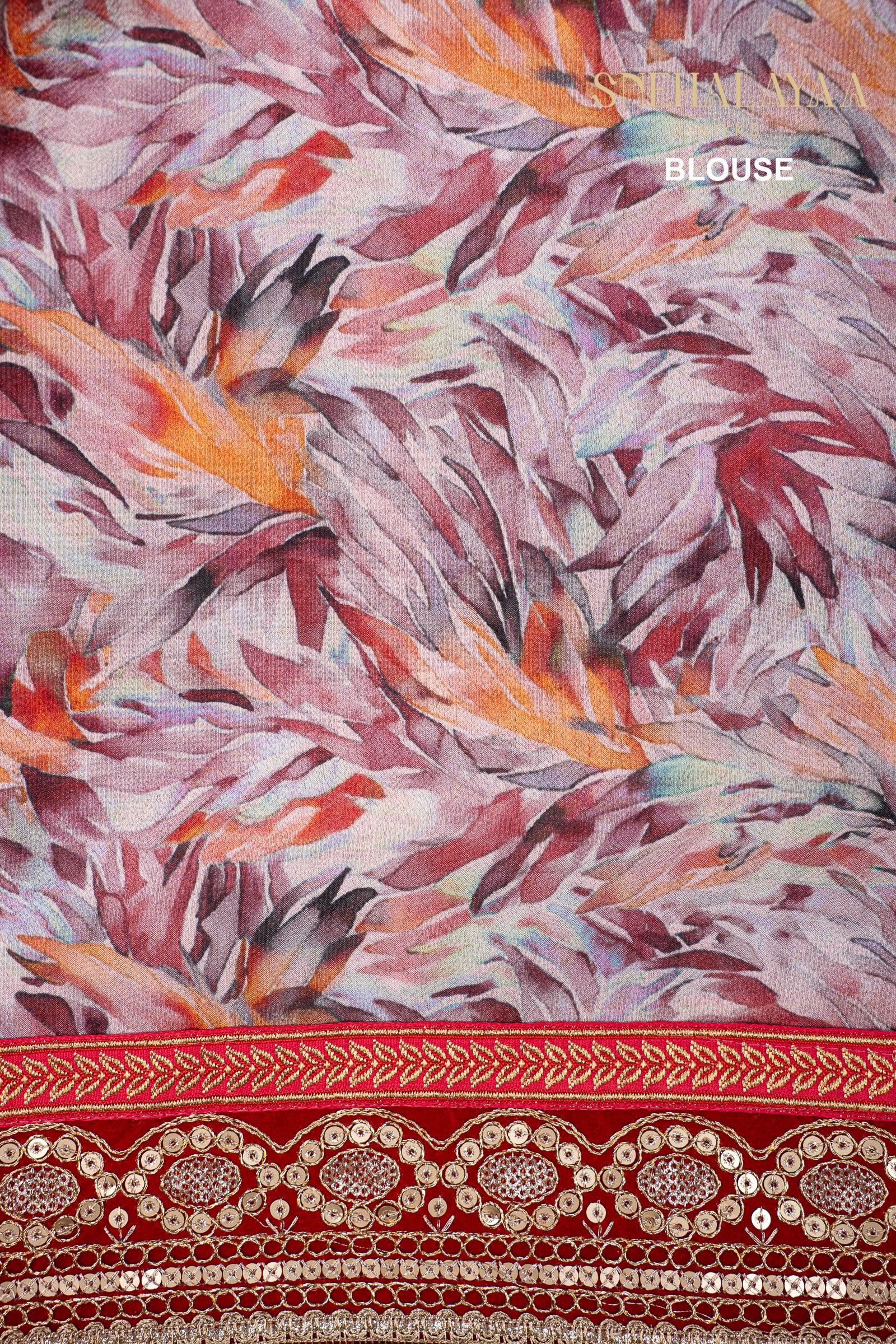 Lavender Designer Saree