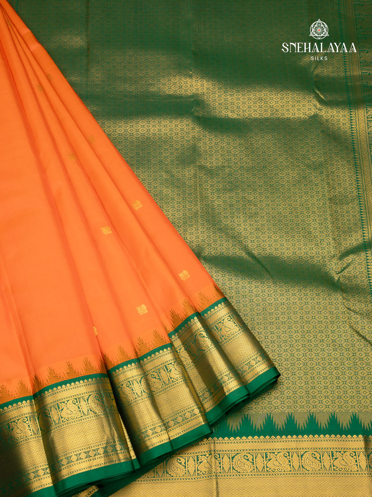 Orange Kanjivaram Silk Saree