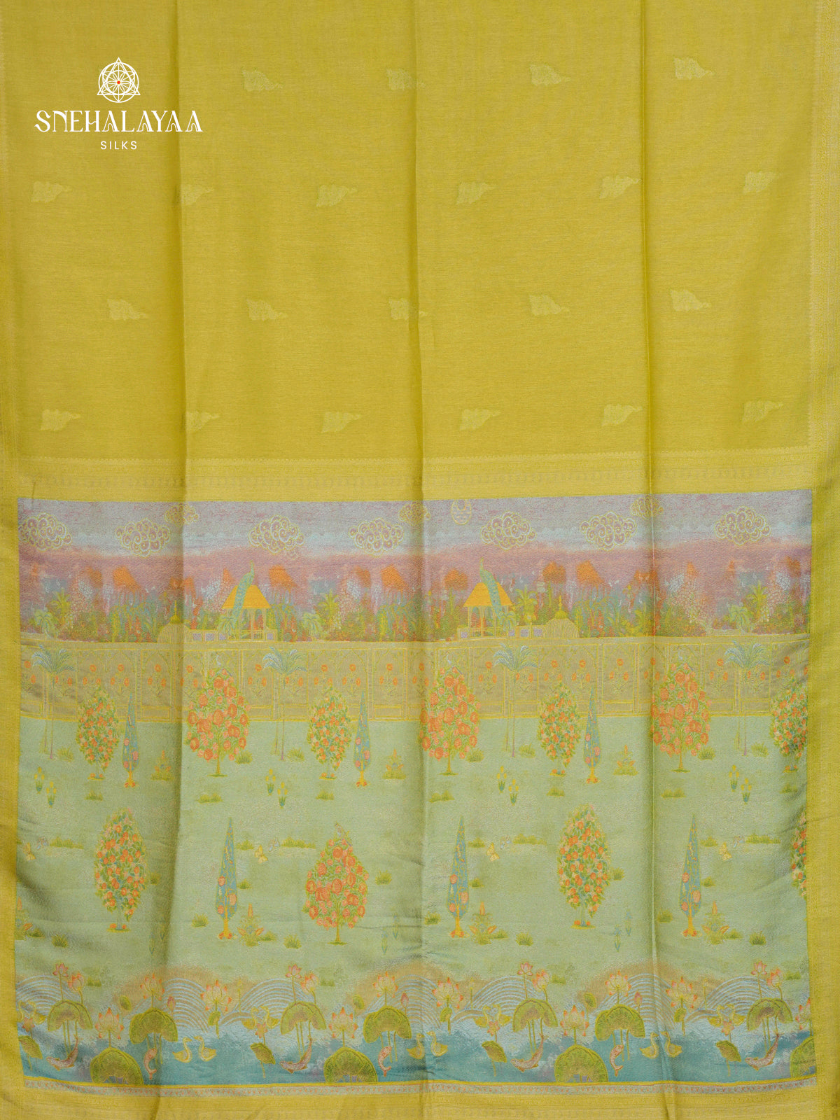 Yellow Dola Silk Saree