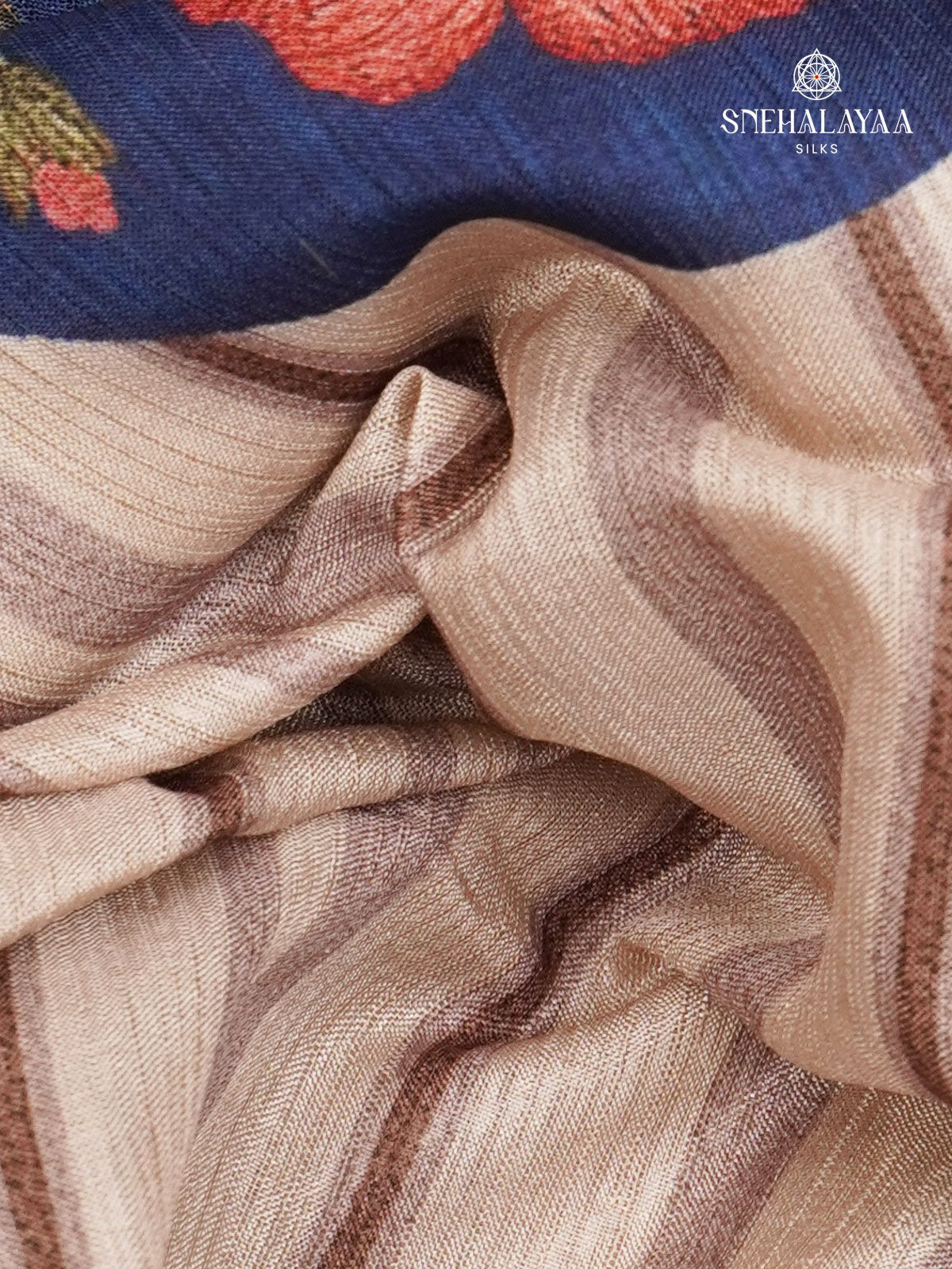 Pastel Pink Tussar Saree