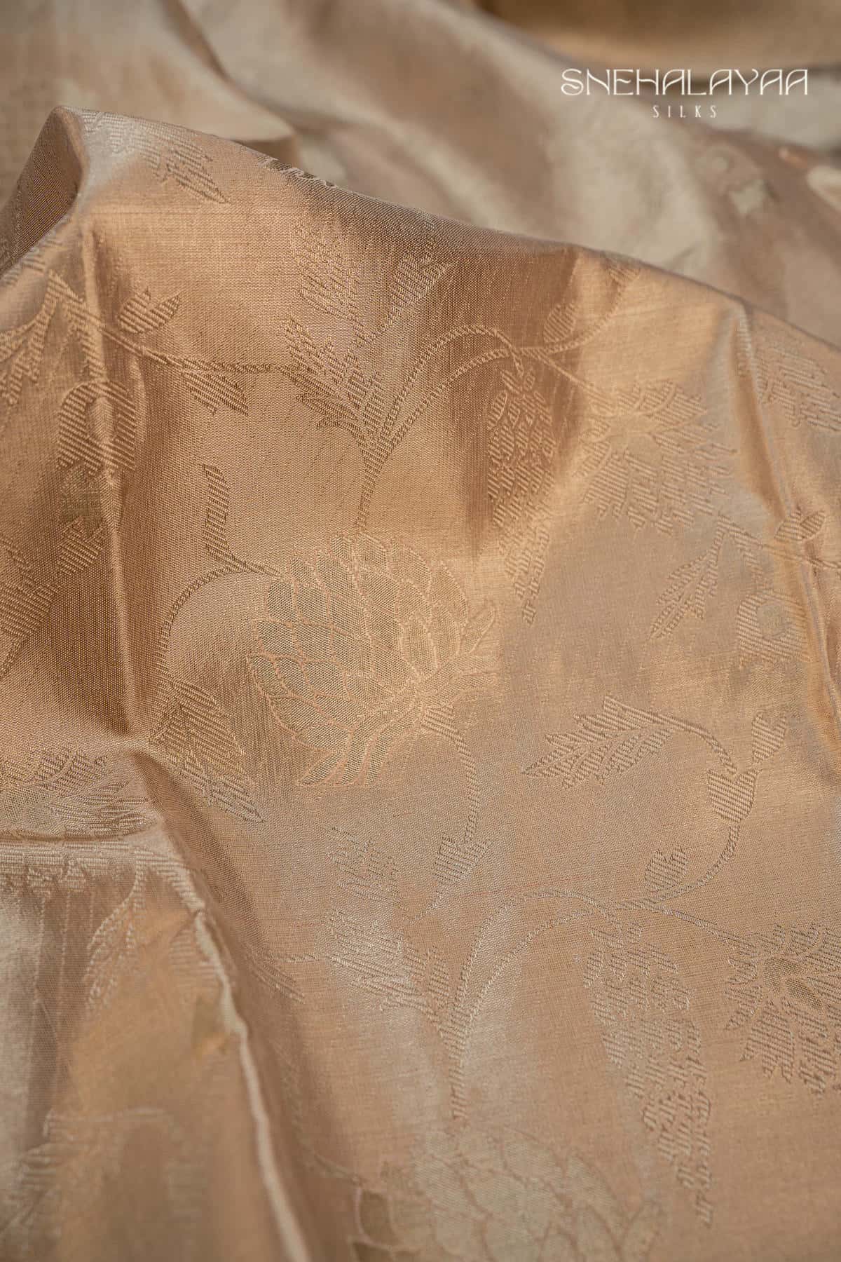 Gold Kancheevaram Tissue Silk Saree