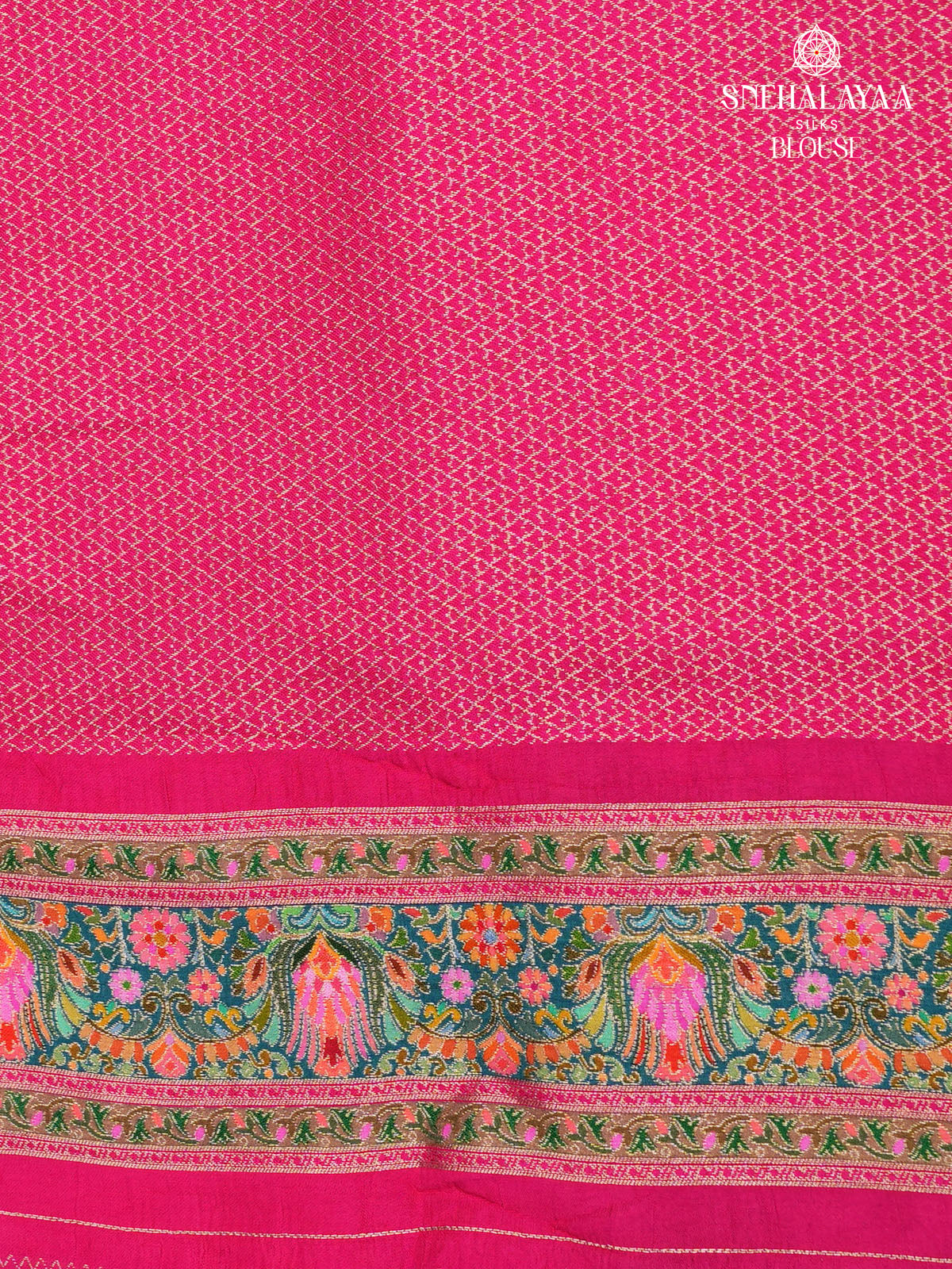 Rani Pink Banaras Silk Saree