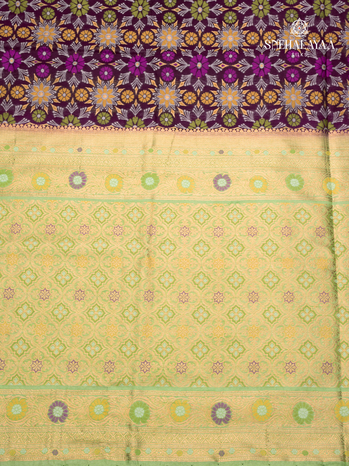 Purple Ikat Silk Saree