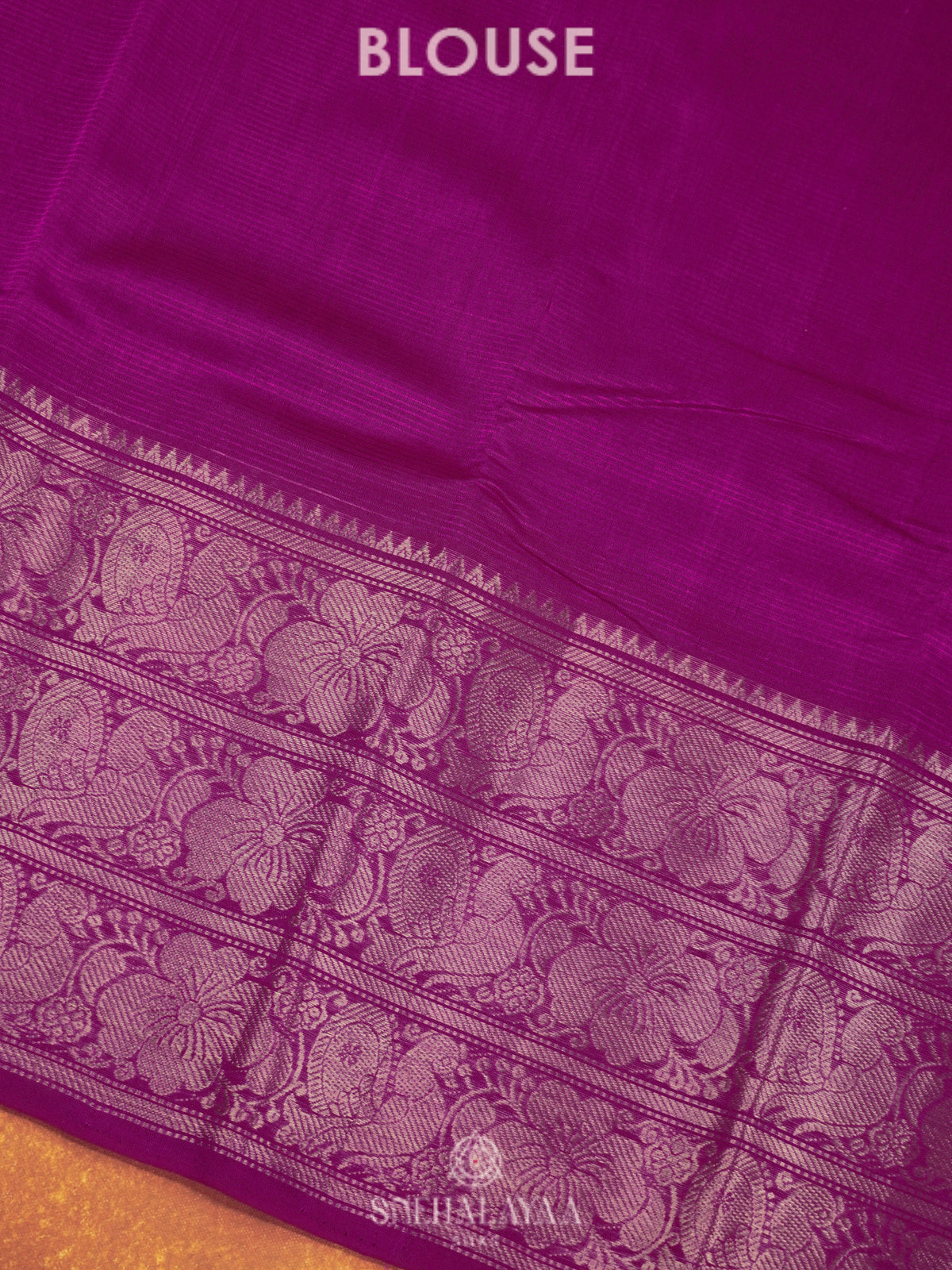 Magenta Mangalagiri Silk Cotton Saree