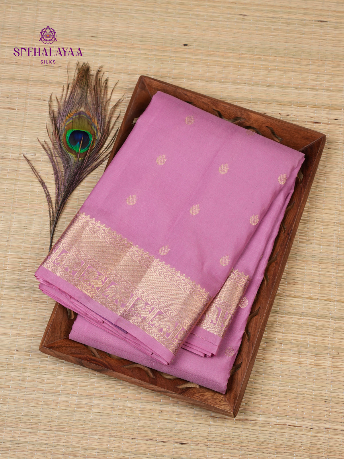 Lotus Pink Kanjivaram Silk Saree
